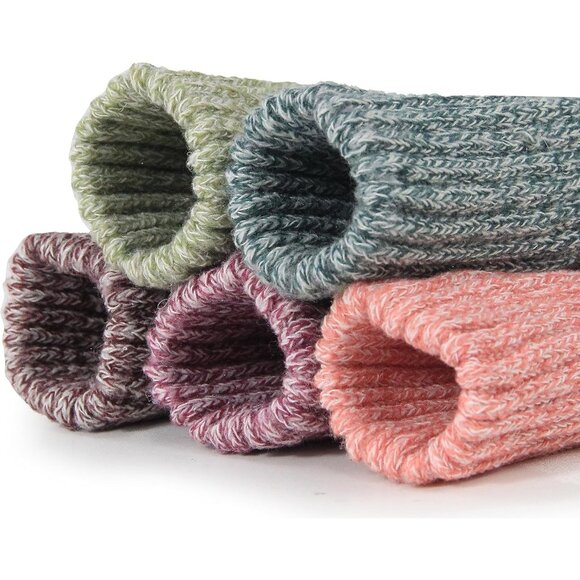 BenSorts Women 5 Packs Darkgreen Green Pink Rose Red Thick Warm Boots Socks - Picture 3 of 8